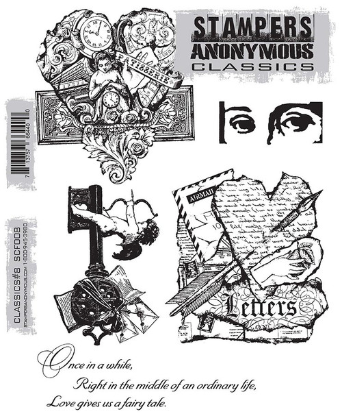 Stampers Anonymous Cling Stamps 7"X8.5"-Classics #8 - SCF-8 - 713757664400
