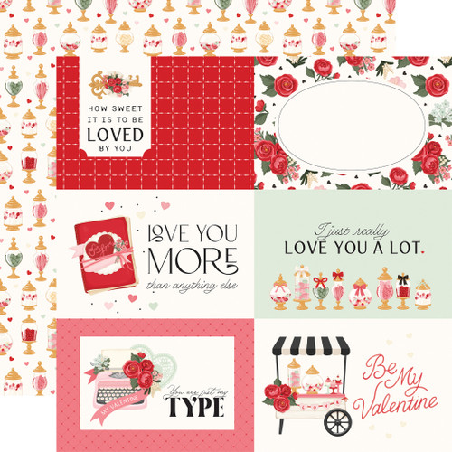 25 Pack - Carta Bella Be Mine Double-Sided Cardstock 12"X12"-6x4 Journaling Cards - 5A003D2J-1H9BM - 810192597536