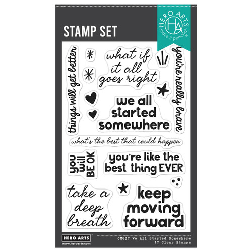 Hero Arts Clear Stamp Set-We All Started Somewhere - 5A003J6H-1HDDV - 085700950824