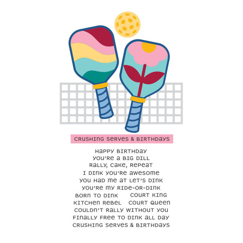 Spellbinders Clear Stamp & Die Set-This is Life, Born To Dink - 5A003J7N-1HDFC