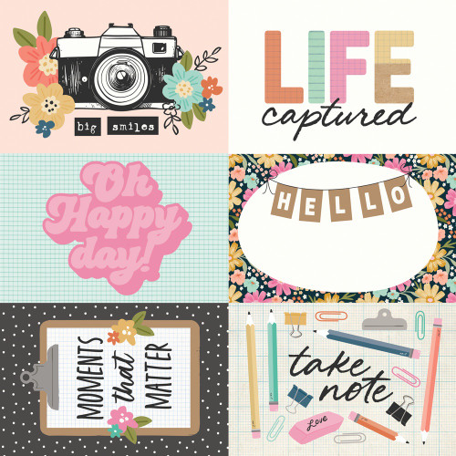 25 Pack - Simple Stories Take Note Double-Sided Cardstock 12"x12"-4X6 Elements - 5A003CQV-1H90K