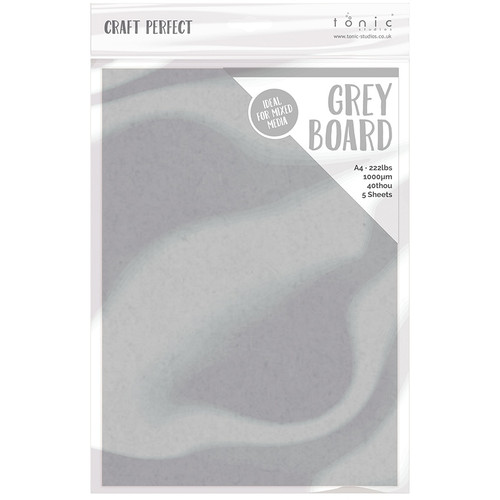 Craft Perfect Grey Chipboard A4 5/Pkg- - 9580E - 5060517145804
