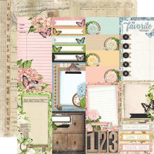 25 Pack - Simple Stories Vintage Junk Double-Sided Cardstock 12"x12"-Journal Elements - 5A003CRW-1H90W - 810191522126