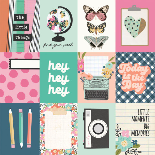 25 Pack - Simple Stories Take Note Double-Sided Cardstock 12"x12"-3X4 Month Elements - 5A003CQV-1H915