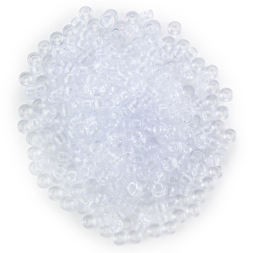 CousinDIY Pony Beads 6mmx9mm 750/Pkg -Clear - 5A0035JV-1H6TT