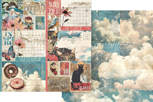 15 Pack - Journaling Through Time Double-Sided Cardstock 12"X12"-September & October - 5A003DC7-1H9MS - 810070168391