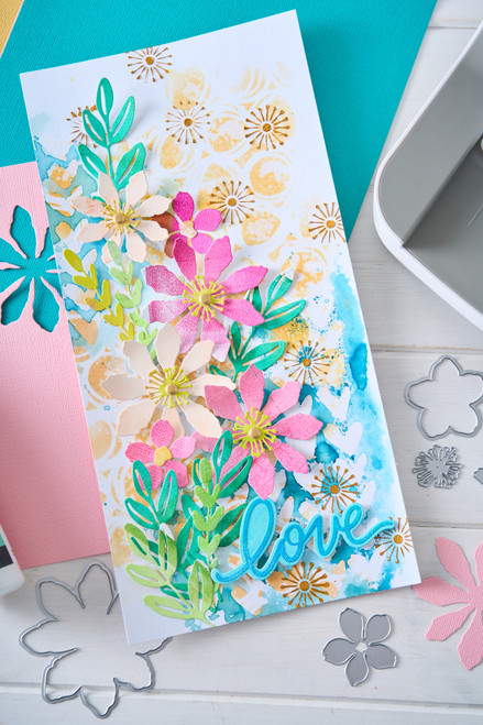 Sizzix Clear Stamp With Framlits Die By Vicki Boutin 12/Pk-Greenery Layers - 5A003DJC-1H9QW