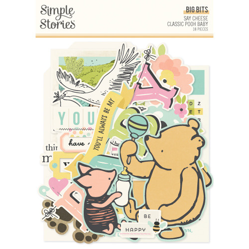 Simple Stories Big Bits & Pieces Die Cuts 18/Pkg-Classic Pooh Baby - 5A003CQ3-1H8ZS - 810191521631