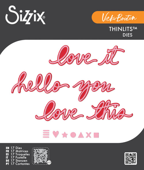 Sizzix Thinlits Die Set By Vicki Boutin 17/Pkg-Vicki Script - 5A003DJB-1H9QZ - 630454294122