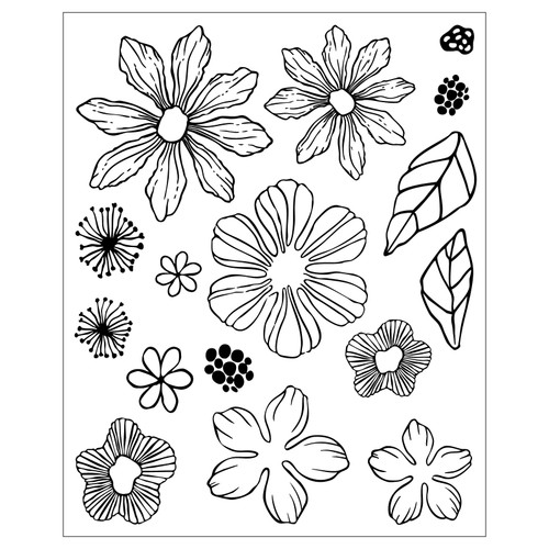 Sizzix Clear Stamp With Framlits Die By Vicki Boutin 16/Pk-Floral Layers - 5A003DHZ-1H9R6 Sizzix Clear Stamp With Framlits Die By Vicki Boutin 16/Pk-Floral Layers - 5A003DHZ-1H9R6