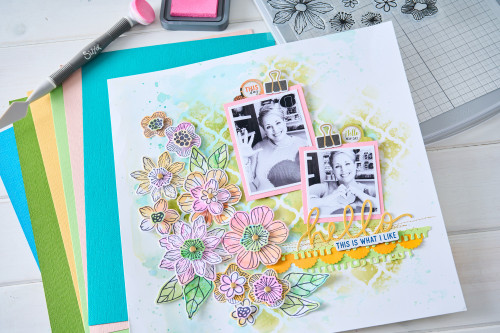 Sizzix Clear Stamp With Framlits Die By Vicki Boutin 16/Pk-Floral Layers - 5A003DHZ-1H9R6 Sizzix Clear Stamp With Framlits Die By Vicki Boutin 16/Pk-Floral Layers - 5A003DHZ-1H9R6