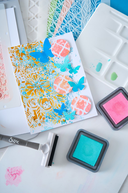 Sizzix A6 Layered Stencils By Vicki Boutin 4/Pkg-Buildables Botanicals #1 - 5A003DHW-1H9RC Sizzix A6 Layered Stencils By Vicki Boutin 4/Pkg-Buildables Botanicals #1 - 5A003DHW-1H9RC