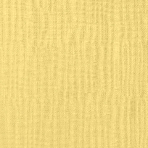 25 Pack - American Crafts 80lb Textured Cardstock 12"X12"-Banana - AM710-502 - 718813715027