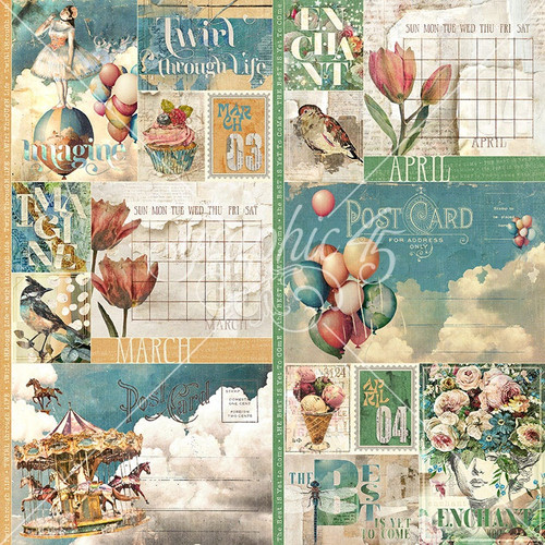 15 Pack - Journaling Through Time Double-Sided Cardstock 12"X12"-March & April - 5A003DC7-1H9LQ
