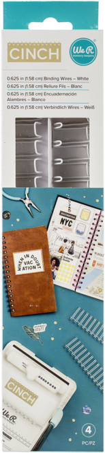 We R Cinch Wires .625" 4/Pkg-White - WR58-61273 - 633356612735