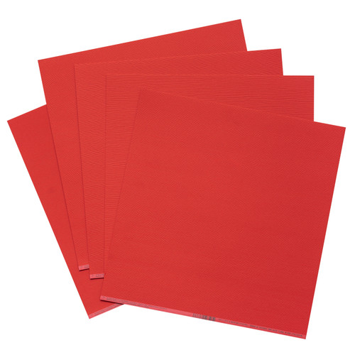 25 Pack - Bazzill Fourz Cardstock 12"X12"-Classic Red/Grasscloth - FOURZ12-3633