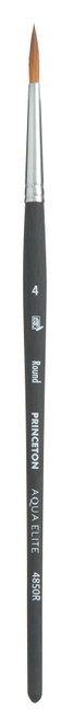 Princeton Series 4850 Aqua Elite Synthetic Watercolor Brush-Short Handle Round Size 4 - 5A002Z8Q-1H0PX - 757063486370