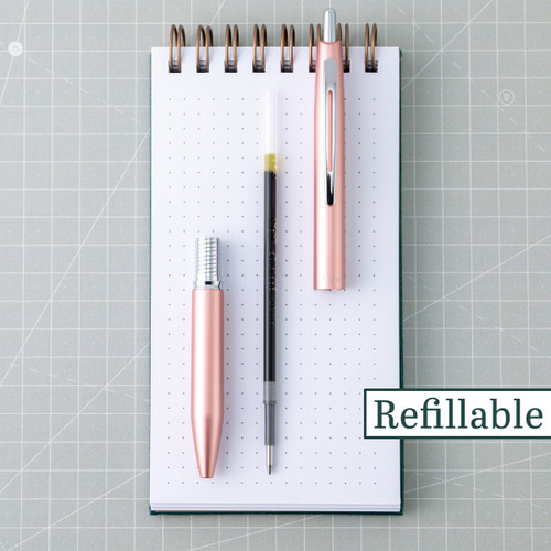 Pilot Acroball 1000 Ultra Premium Ballpoint Pen-Rose Gold Barrel Fine Point Black Ink - 5A0031P7-1H38H