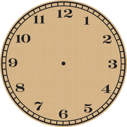 12 Pack - American Crafts Specialty Die-Cut Cardstock 12"X12"-Clock - AMDCSP-68516 - 718813685160