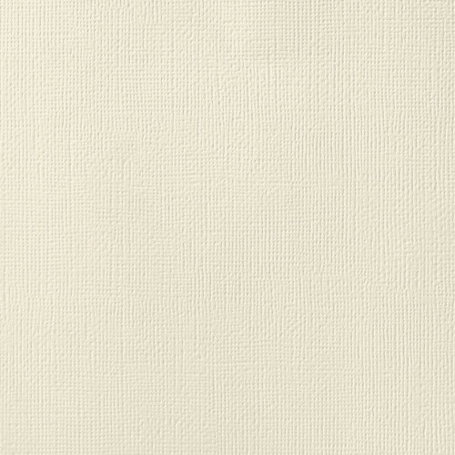 25 Pack - American Crafts 80lb Textured Cardstock 12"X12"-Vanilla - AM710-41 - 718813710411