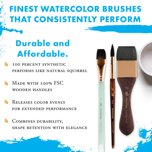 Princeton Series 4750 Neptune Synthetic Squirrel Brush-Short Handle Mottler 1 1/2" - 5A002ZDP-1H0VV Princeton Series 4750 Neptune Synthetic Squirrel Brush-Short Handle Mottler 1 1/2" - 5A002ZDP-1H0VV