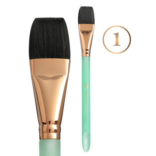 Princeton Series 4750 Neptune Synthetic Squirrel Brush-Short Handle Aquarelle 1" - 5A002ZF1-1H0W6