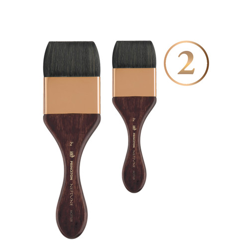 Princeton Series 4750 Neptune Synthetic Squirrel Brush-Short Handle Mottler 2" - 5A002ZFN-1H0WG