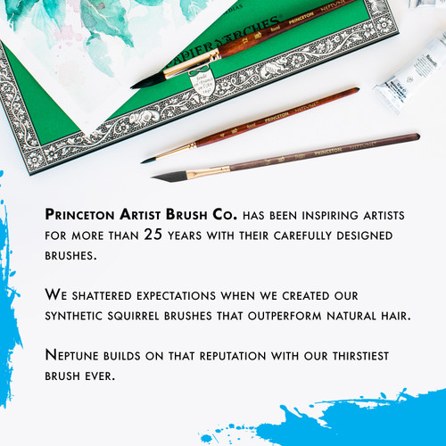 Princeton Series 4750 Neptune Synthetic Squirrel Brush-Short Handle Dagger 1/4" - 5A002ZFC-1H0WN Princeton Series 4750 Neptune Synthetic Squirrel Brush-Short Handle Dagger 1/4" - 5A002ZFC-1H0WN