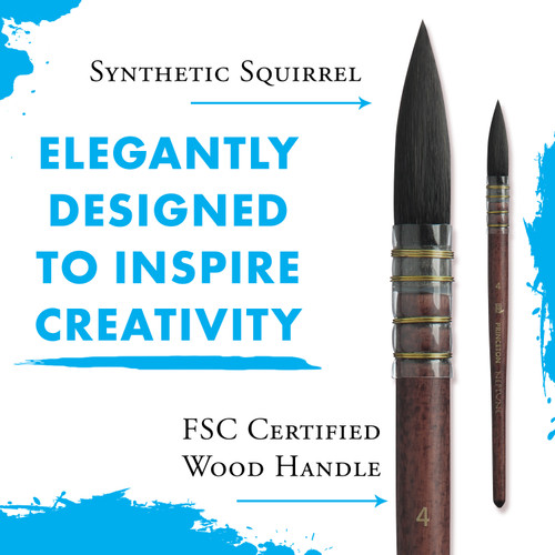 Princeton Series 4750 Neptune Synthetic Squirrel Brush-Short Handle Quill Size 4 - 5A002ZF0-1H0WQ Princeton Series 4750 Neptune Synthetic Squirrel Brush-Short Handle Quill Size 4 - 5A002ZF0-1H0WQ