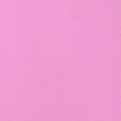 25 Pack - American Crafts 80lb Textured Cardstock 12"X12"-Bubble Gum - AM710-18 - 718813710183