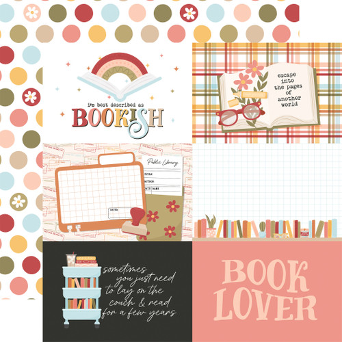 25 Pack - Bookish Double-Sided Cardstock 12"X12"-6X4 Journaling Cards - 5A003415-1H5RD - 810192593019 25 Pack - Bookish Double-Sided Cardstock 12"X12"-6X4 Journaling Cards - 5A003415-1H5RD - 810192593019