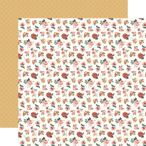 25 Pack - Feels Like Home Double-Sided Cardstock 12"X12"-Vintage Roses - 5A0033XR-1H5NC - 810192594436