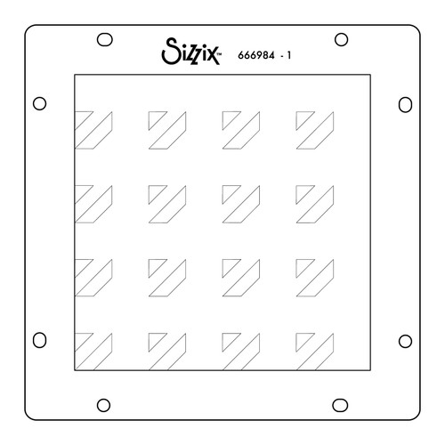 Sizzix Rotating Stencil 4.875"X4.875"-Geo Blocks - 5A00322N-1H3QM