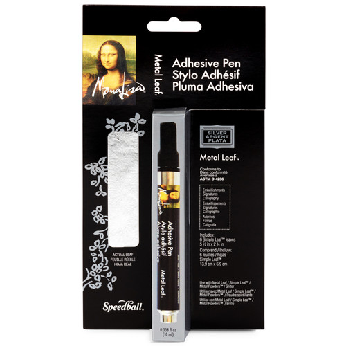 Mona Lisa Adhesive Pen With Sheets-Silver - 0010034 - 081093100341