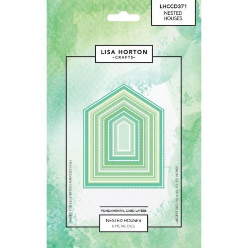 Lisa Horton Crafts Fundamentals Die Set-Nested Houses - A5003K83-H1FKT - 780627351623