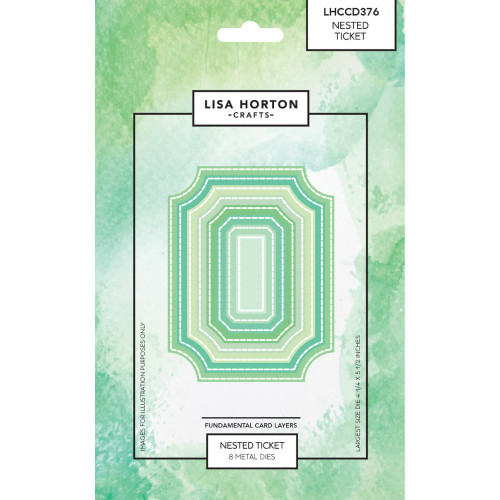 Lisa Horton Crafts Fundamentals Die Set-Nested Ticket - A5003K88-H1FKY - 780627351678