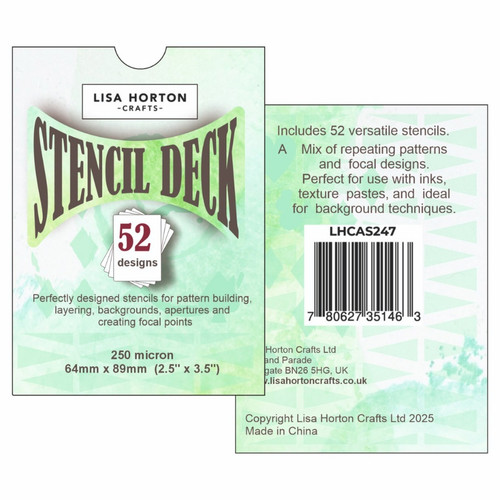 Lisa Horton Crafts The Stencil Deck-Volume 1 (52 Individual stencils) - A5003K8L-H1FKH