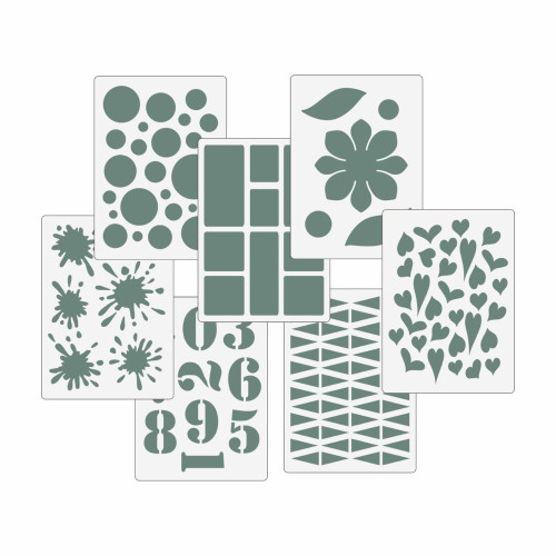 Lisa Horton Crafts The Stencil Deck-Volume 1 (52 Individual stencils) - A5003K8L-H1FKH