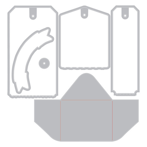 Sizzix Clear Stamp With Framlits Die By 49 & Market 6/Pk-Tag It - 5A003DJ7-1H9QR