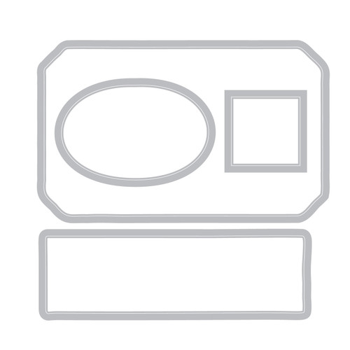 Sizzix Clear Stamp With Framlits Die By 49 & Market 62/Pk-Globetrotter's Mark - 5A003DJ0-1H9RJ