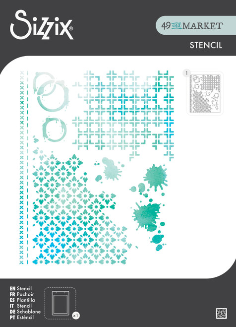 Sizzix A4 Stencil by 49 & Market-Artful Layer - 5A003DJ3-1H9RM - 630454293736
