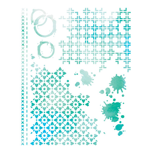 Sizzix A4 Stencil by 49 & Market-Artful Layer - 5A003DJ3-1H9RM