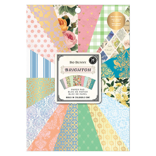 BoBunny Single-Sided Paper Pad 6"X8" 36/Pkg-Brighton - 34013988 - 718813173988