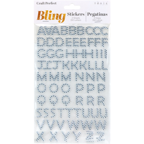 3 Pack - Craft Perfect Bling Sheet 2/Pkg .65"-Crystal Letters - 5A003MW7-1HJBL - 726465316301