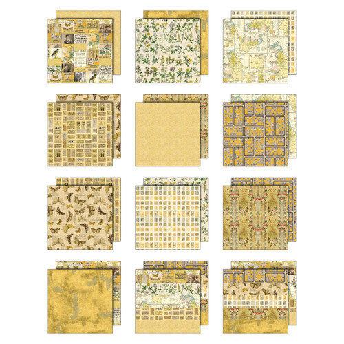 2 Pack - Idea-ology Double- Sided Cardstock 12"X12" 12/Pkg-Palette Collection: Yellow - 5A003KR1-1HG6Q