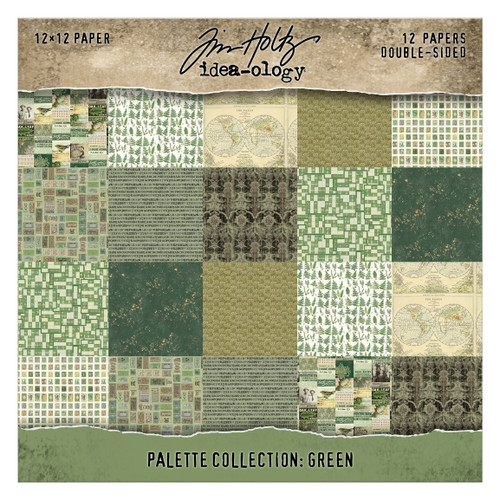 2 Pack - Idea-ology Double- Sided Cardstock 12"X12" 12/Pkg-Palette Collection: Green - 5A003KR4-1HG6T - 040861944600