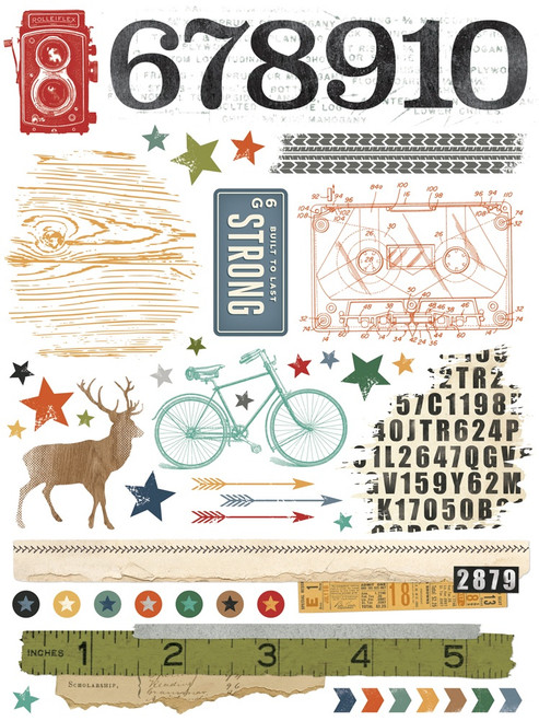 3 Pack - Simple Stories Rub Ons-Rustic Legend - 5A003JRV-1HDZV