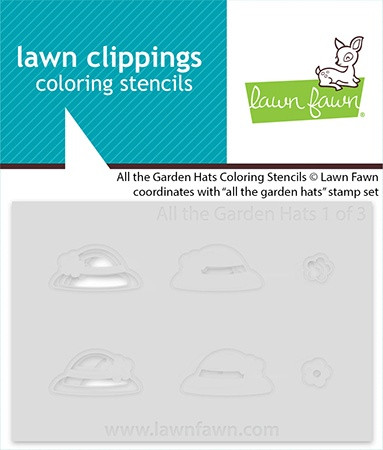 3 Pack - Lawn Clippings Coloring Stencils-All the Garden Hats - 5A003KFW-1HFVH - 783385669252