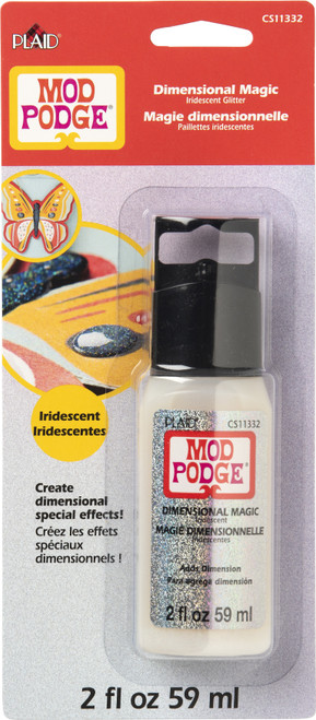3 Pack - Plaid Mod Podge Dimenional Magic Glitter Carded 2oz-Irid - MPDM-11332 - 028995113321