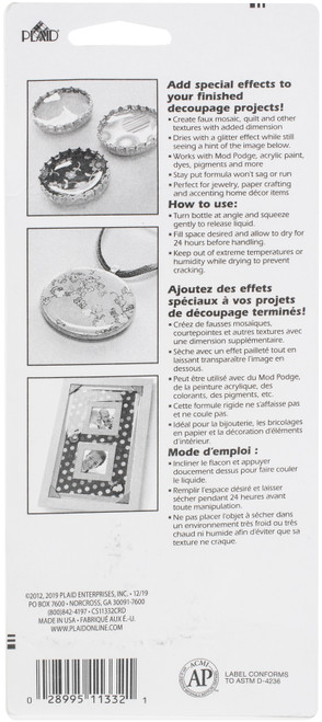 3 Pack - Plaid Mod Podge Dimenional Magic Glitter Carded 2oz-Irid - MPDM-11332